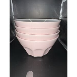 Ikea Pokal Set 4 Pink Cereal Bowls 5.5" x 3”NEW Vintage Ceramic Discontinued